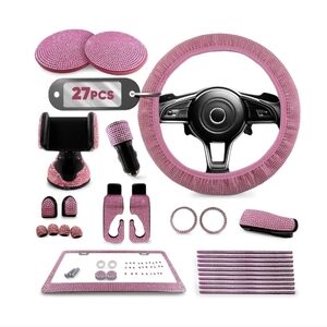 Pink Car Accessories Set